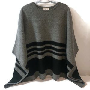 Kate Spade Broome Street One Size 100% Wool Lagenlook Art Sweater Poncho Cape